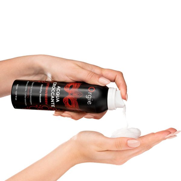 Масажна пінка Orgie – Acqua Croccante Strawberry (150 мл), ефект бульбашок, що лопаються - Зображення 2