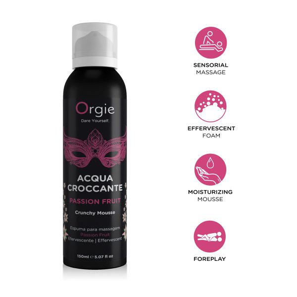 Масажна пінка Orgie – Acqua Croccante Passion Fruit (150 мл), ефект бульбашок, що лопаються - Зображення 3