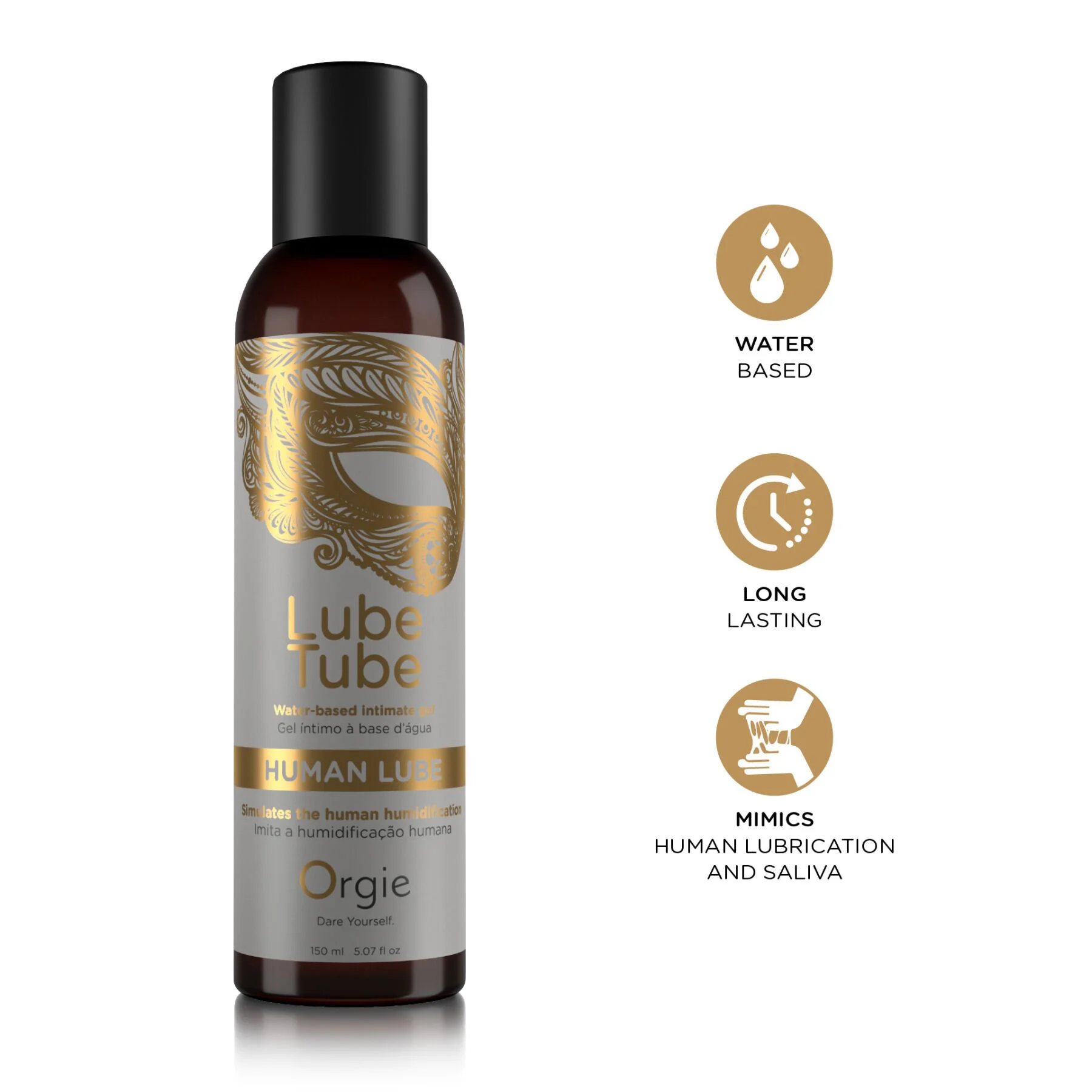 Лубрикант Orgie Lube Tube Human Lube, 150 мл, водна основа