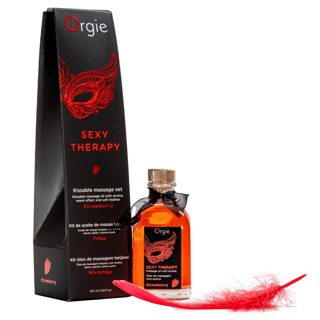 Набір для масажу Orgie Sexy Therapy з полуничною олією