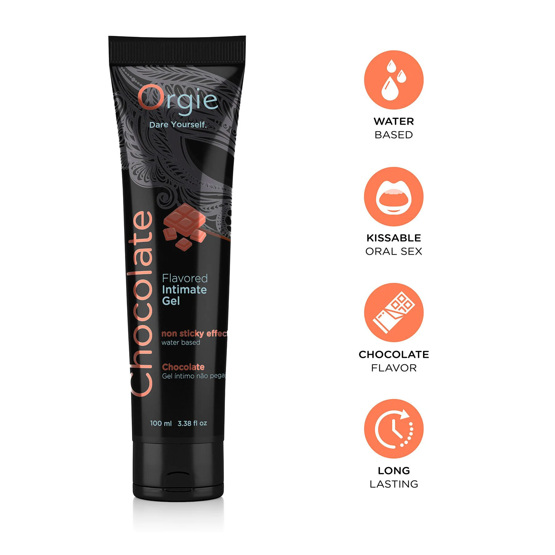 Лубрикант Orgie Lube Tube Chocolate на водній основі, 100 мл