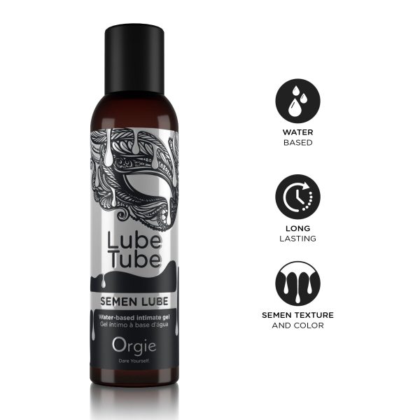 Лубрикант з імітацією сперми Orgie Lube Tube Semen Lube, 150 мл, водна основа, без смаку та запаху - Зображення 3