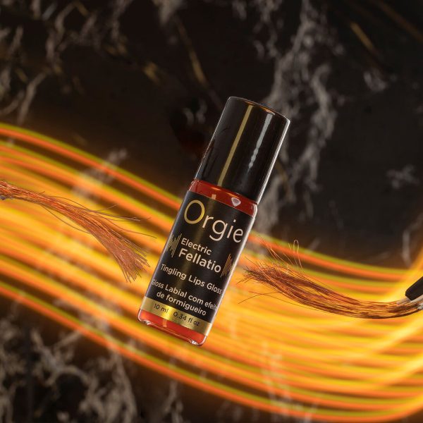 Блиск для губ з ефектом вібрації Orgie Electric Fellatio Lips Gloss, 10 мл, смак фруктового асорті - Зображення 4