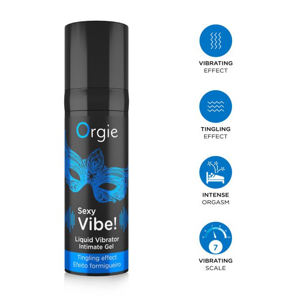 Рідкий вібратор Orgie Sexy Vibe! Liquid Vibrator, 15 мл, з ефектом мурашок - Зображення 3