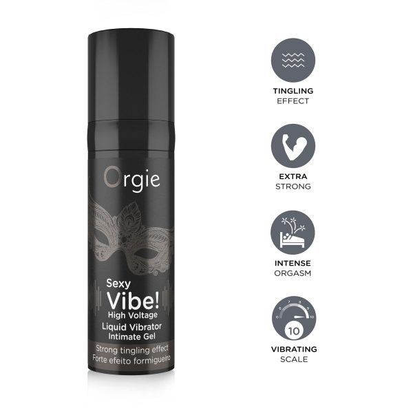Рідкий вібратор Orgie Sexy Vibe! High Voltage, 15 мл, ефект мурашок + дуже потужна вібрація - Зображення 3