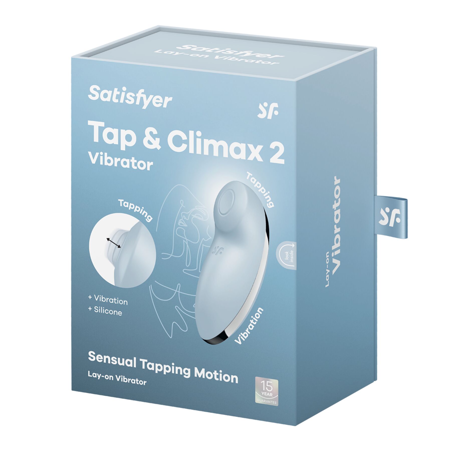Вібростимулятор-пульсатор Satisfyer Tap & Climax 2 Blue, ефект постукування пальцем - Зображення 7