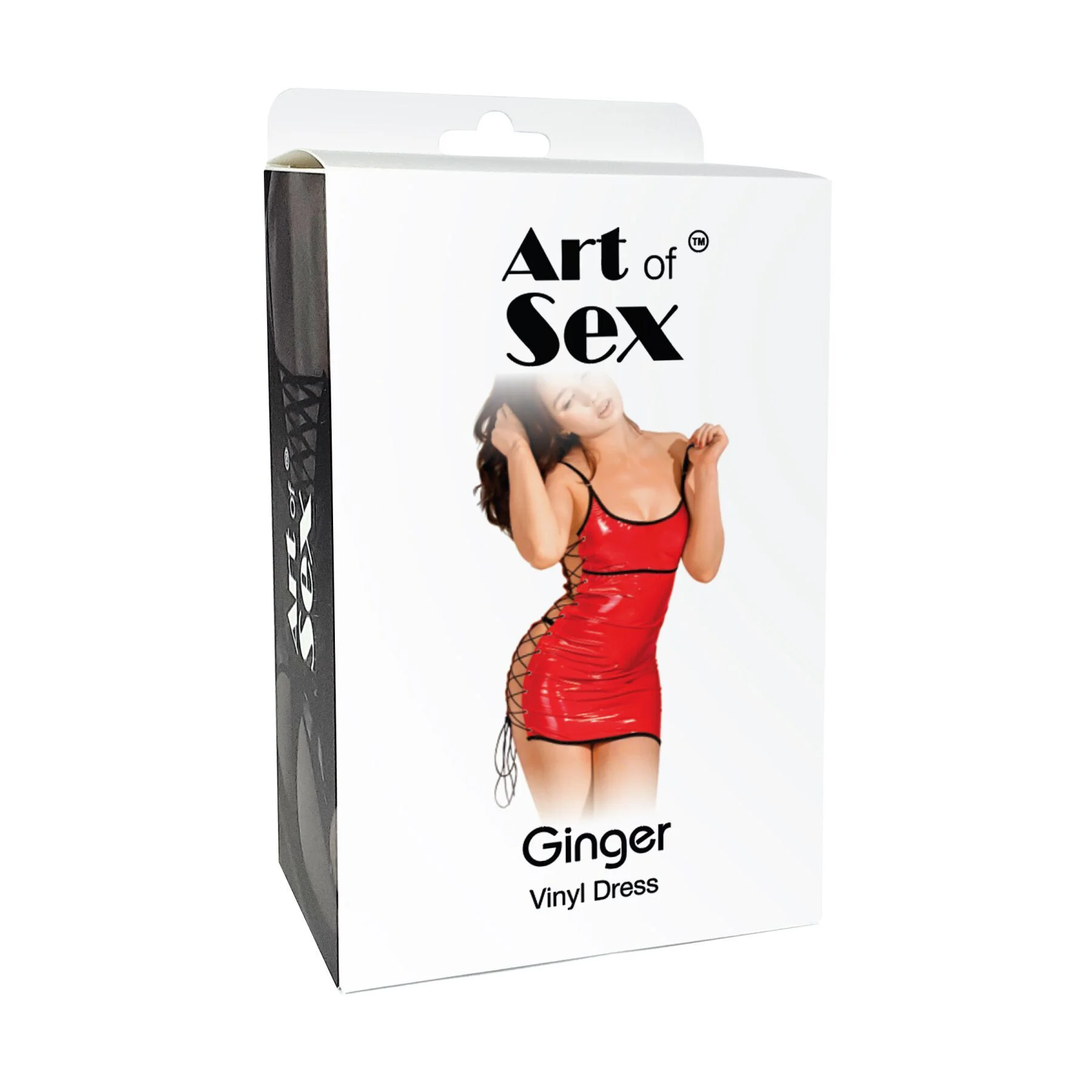 Лакована сукня Art of Sex Ginger чорна L-2XL з шнурівкою
