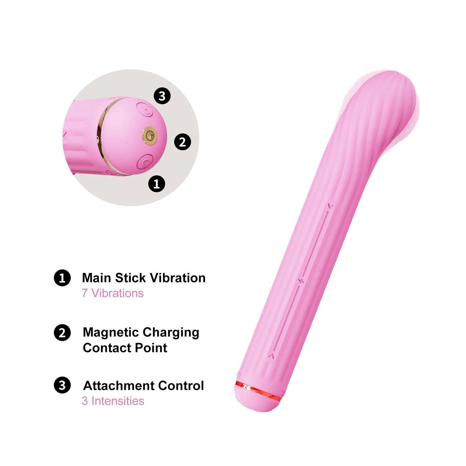 Інтимний вібратор Otouch Magic Stick S1 Plus - Рожевий