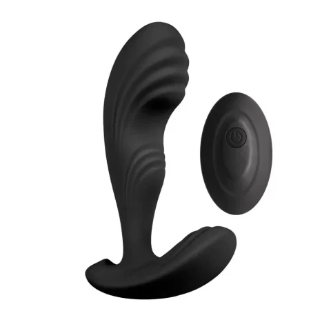 Вібромасажер простати S Pleasures Premium Cozy, чорний, з рельєфною головкою, 10 режимів