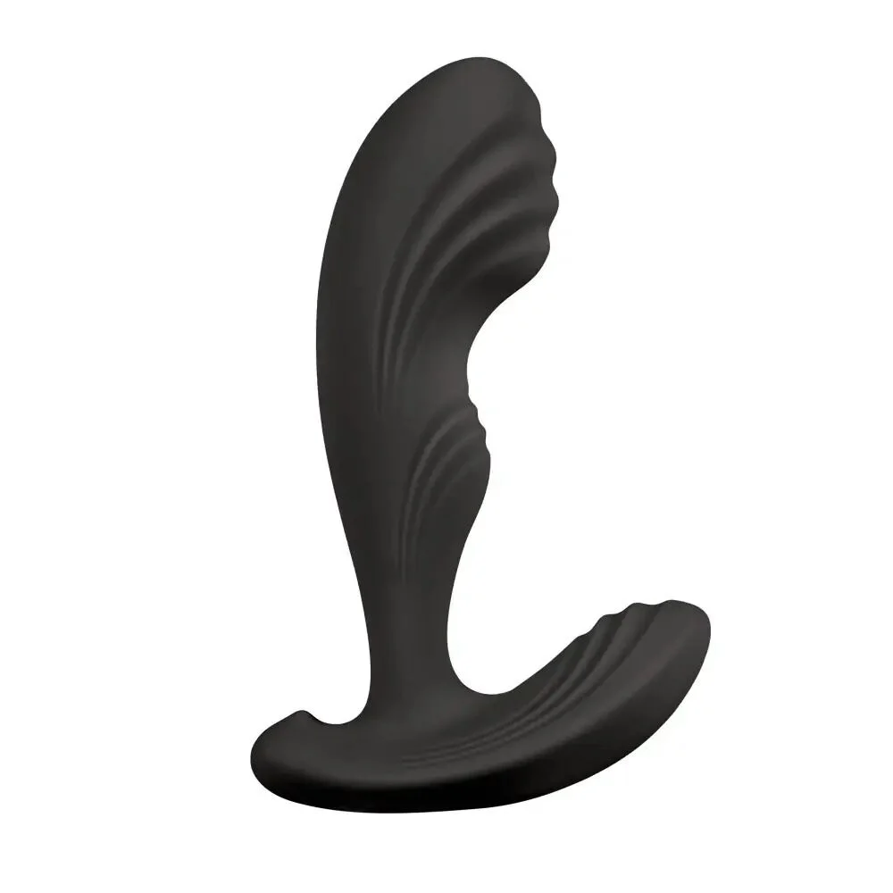 Вібромасажер простати S Pleasures Premium Cozy, чорний, з рельєфною головкою, 10 режимів
