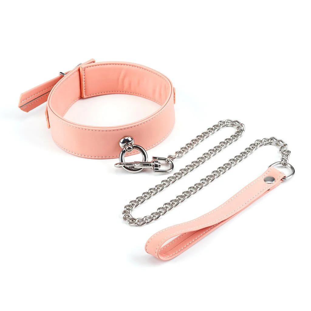 Інтимний нашийник з повідцем Liebe Seele Dark Candy Pink