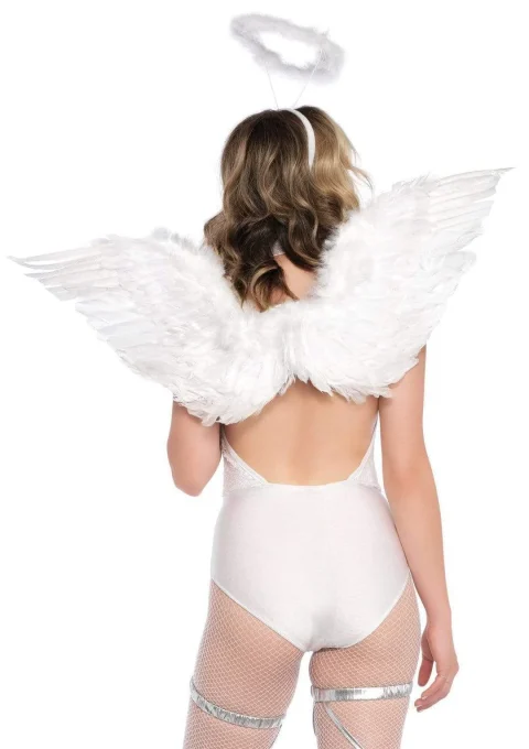 Крила ангела Leg Avenue Marabou Feather Angel Wings, справжнє пір'я