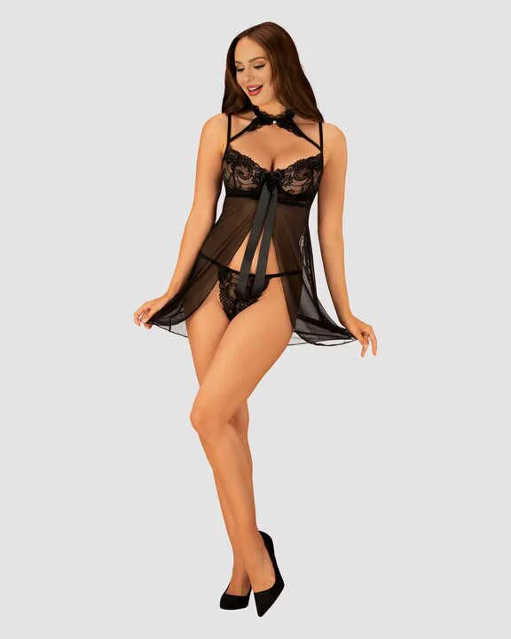 Інтимна сукня JSY JS228165 Black L/XL для елегантних вечорів