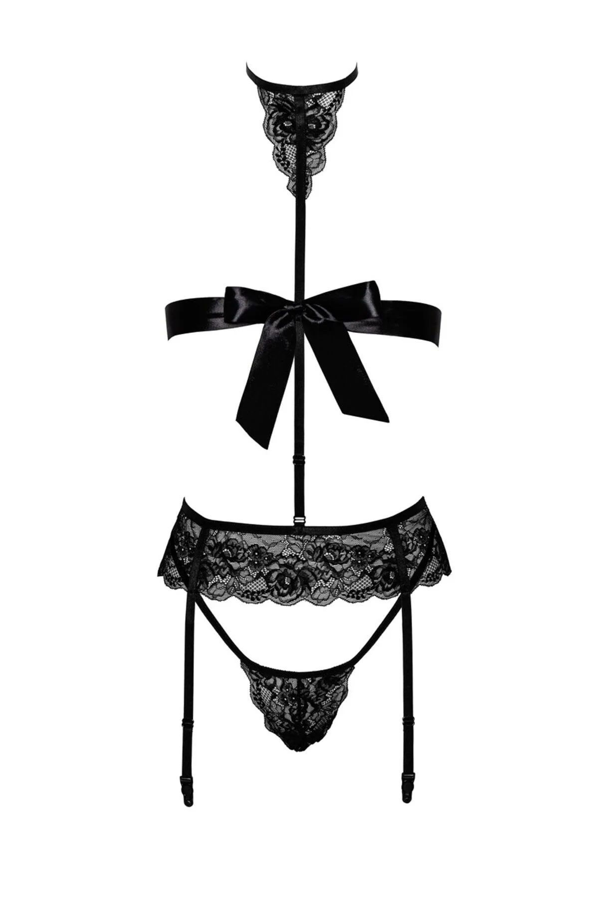 Інтимний комплект Kissable Bondage Set, чорний, розмір L/XL