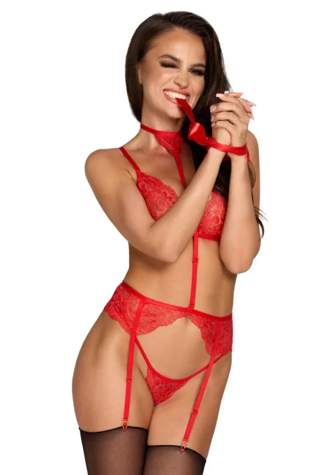 Комплект Kissable Bondage Kiss Set Red S/M