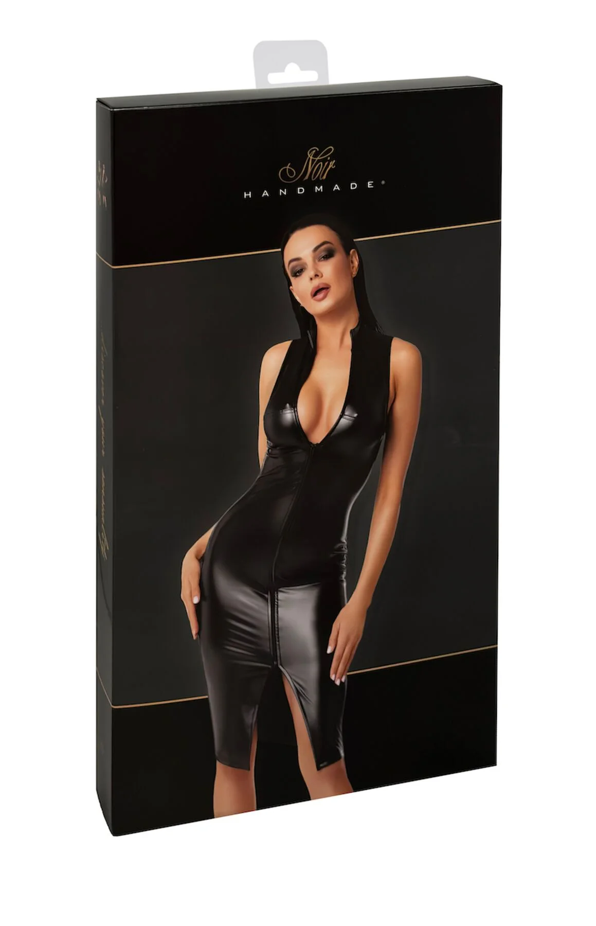 Сукня Noir Handmade F337 Powerwetlook midi dress - 3XL