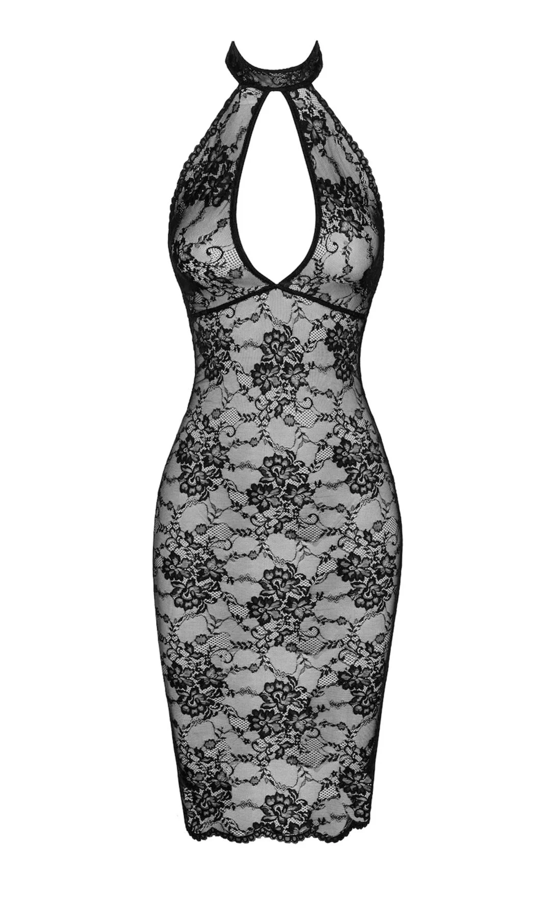 Елегантна мереживна міді сукня Noir Handmade F338 - 3XL