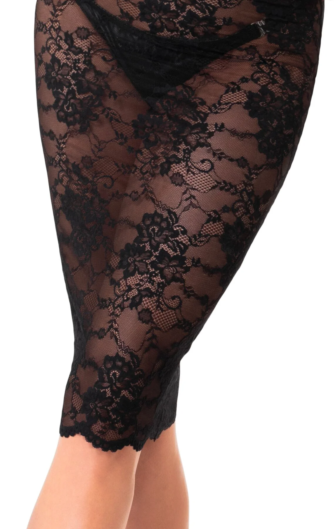 Елегантна мереживна міді сукня Noir Handmade F338 - 3XL