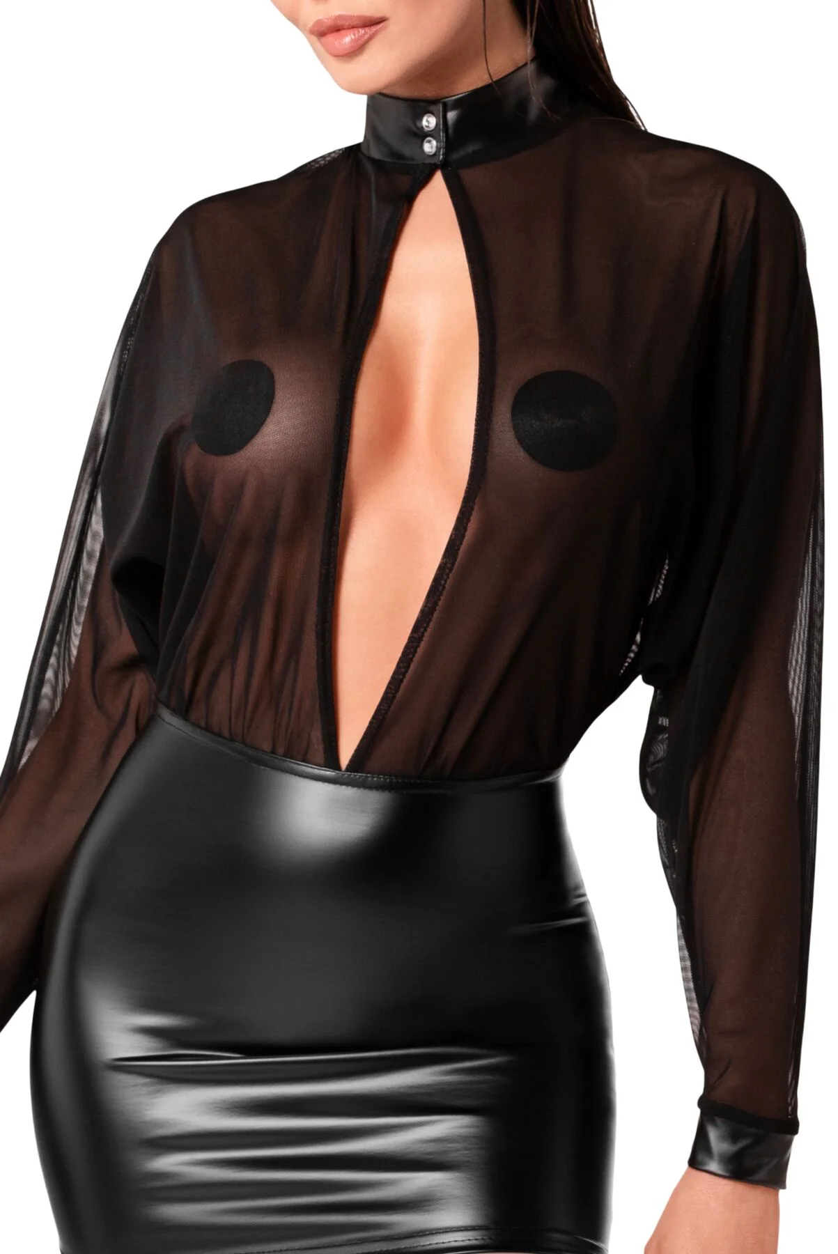 Сукня Noir Handmade з Powerwetlook і тюлю - 5XL