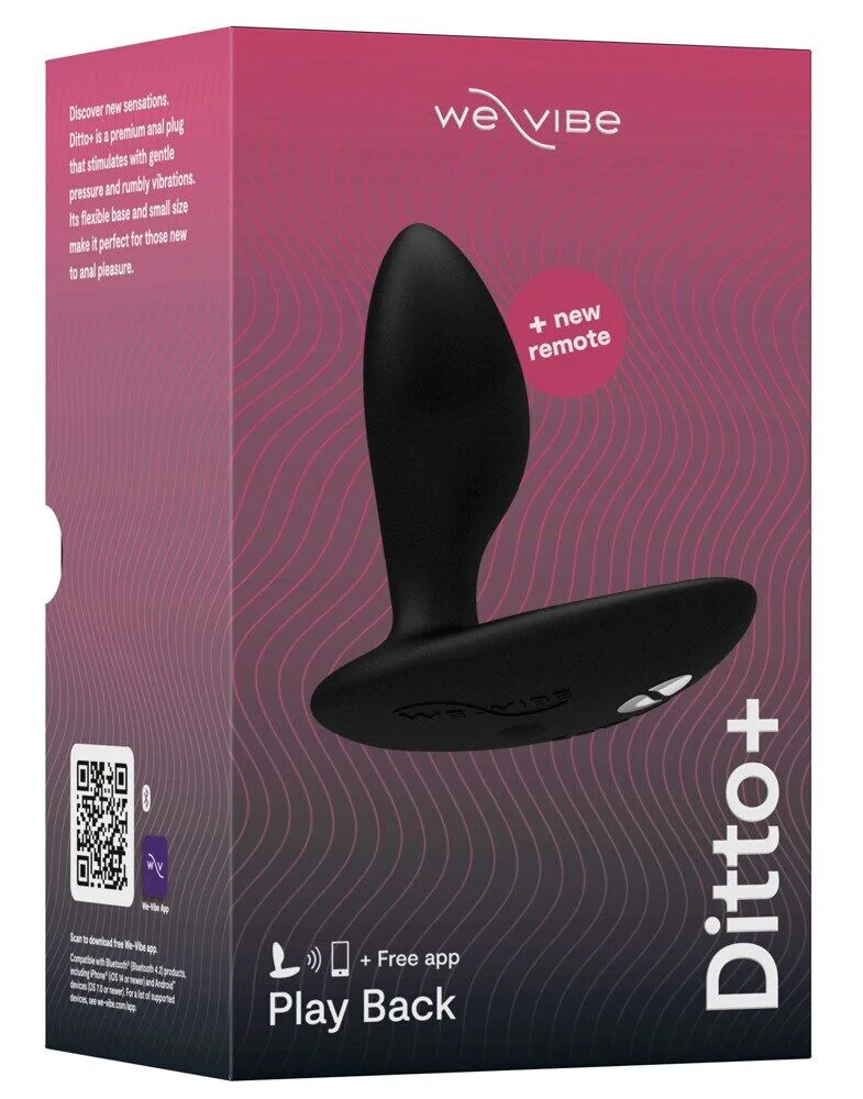 Інноваційна анальна смарт-вібропробка We-Vibe Ditto+ Satin Black