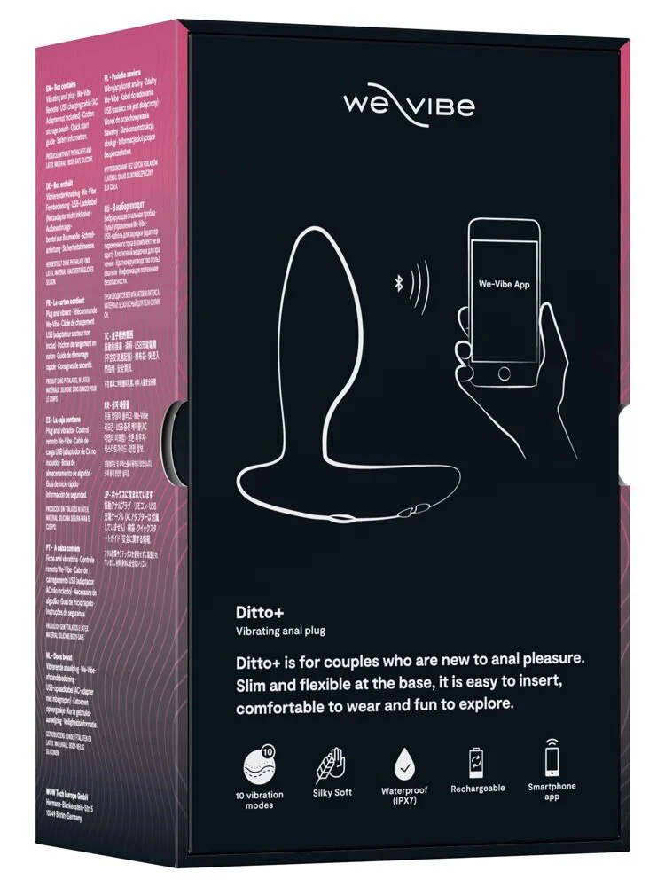 Інноваційна анальна смарт-вібропробка We-Vibe Ditto+ Satin Black