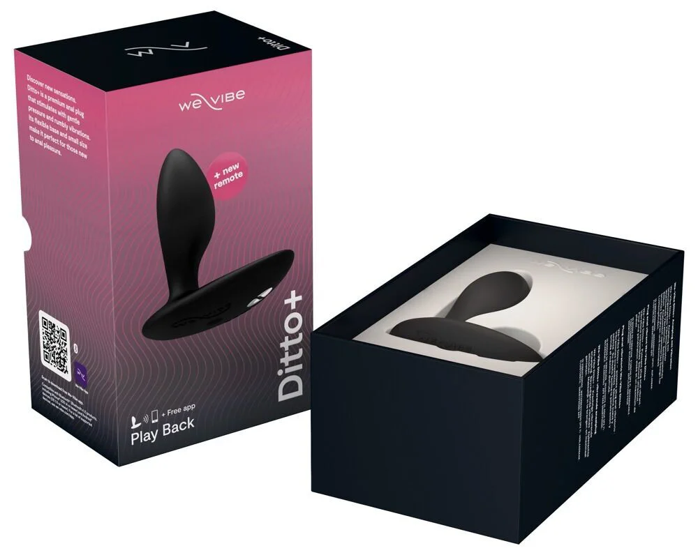 Інноваційна анальна смарт-вібропробка We-Vibe Ditto+ Satin Black