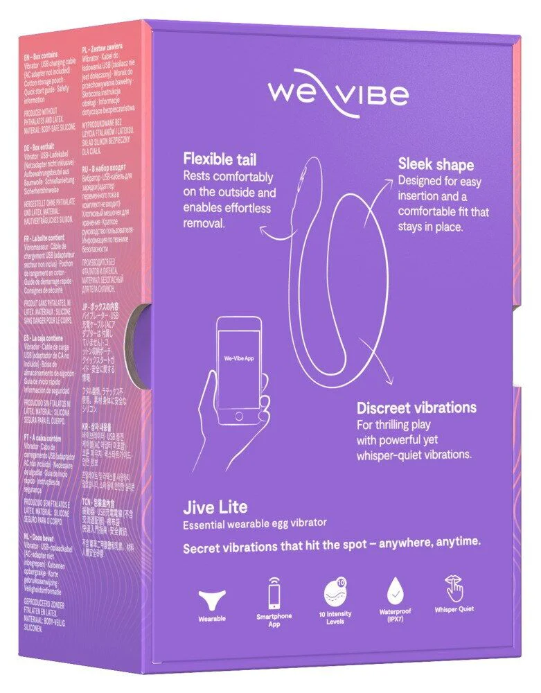Смарт-віброяйце We-Vibe Jive Lite Purple, невеликий розмір - Зображення 12