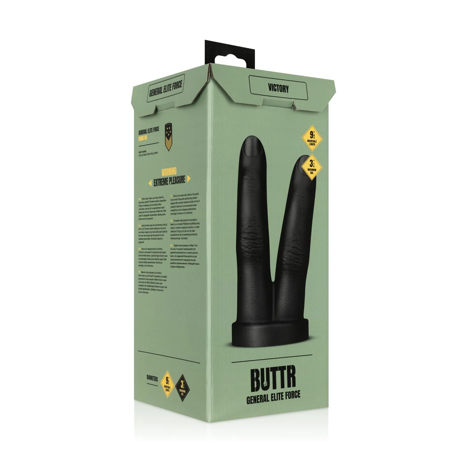 Анальна пробка BUTTR - Victory Double Finger Plug, чорна