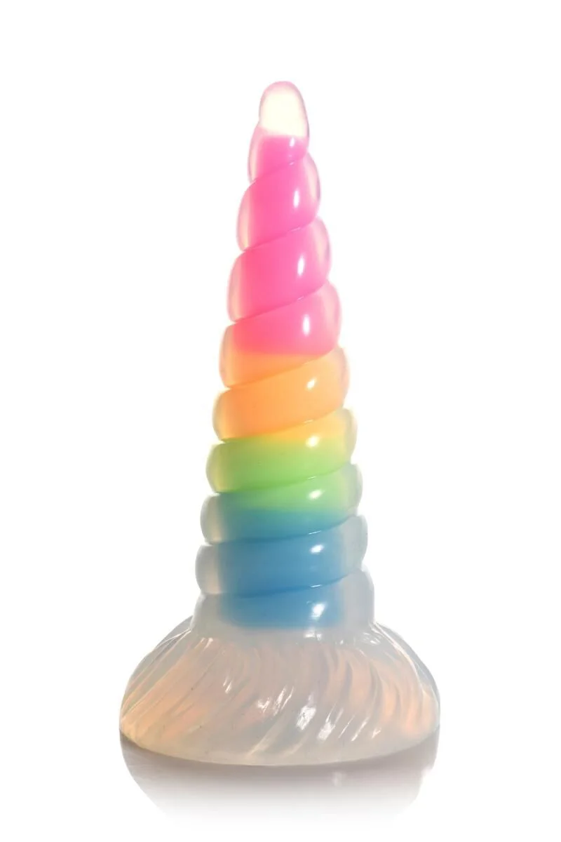 Creature Cocks Luminescent Rainbow Silicone Dildo, 19.6 см