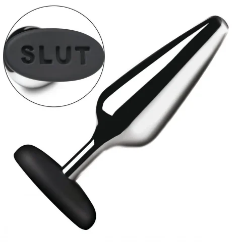 Анальна пробка Master Series Butt Slut Metal & Silicone Butt Plug - Silver