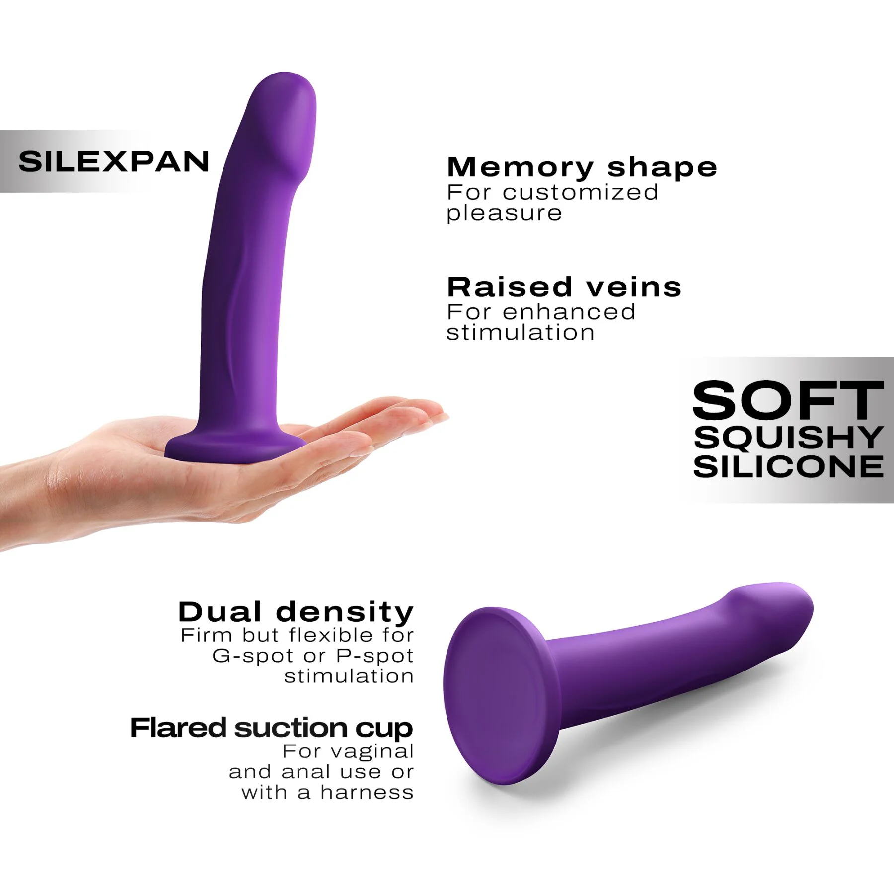 Фалоімітатор Dorcel Real Pleasure S Purple - Елегантний дизайн та комфорт