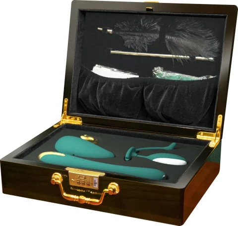 Набір Knight Jenay Pandora Box: вакуумний вібратор, вібратор з камерою, віброяйце, лоскітка, стрічка