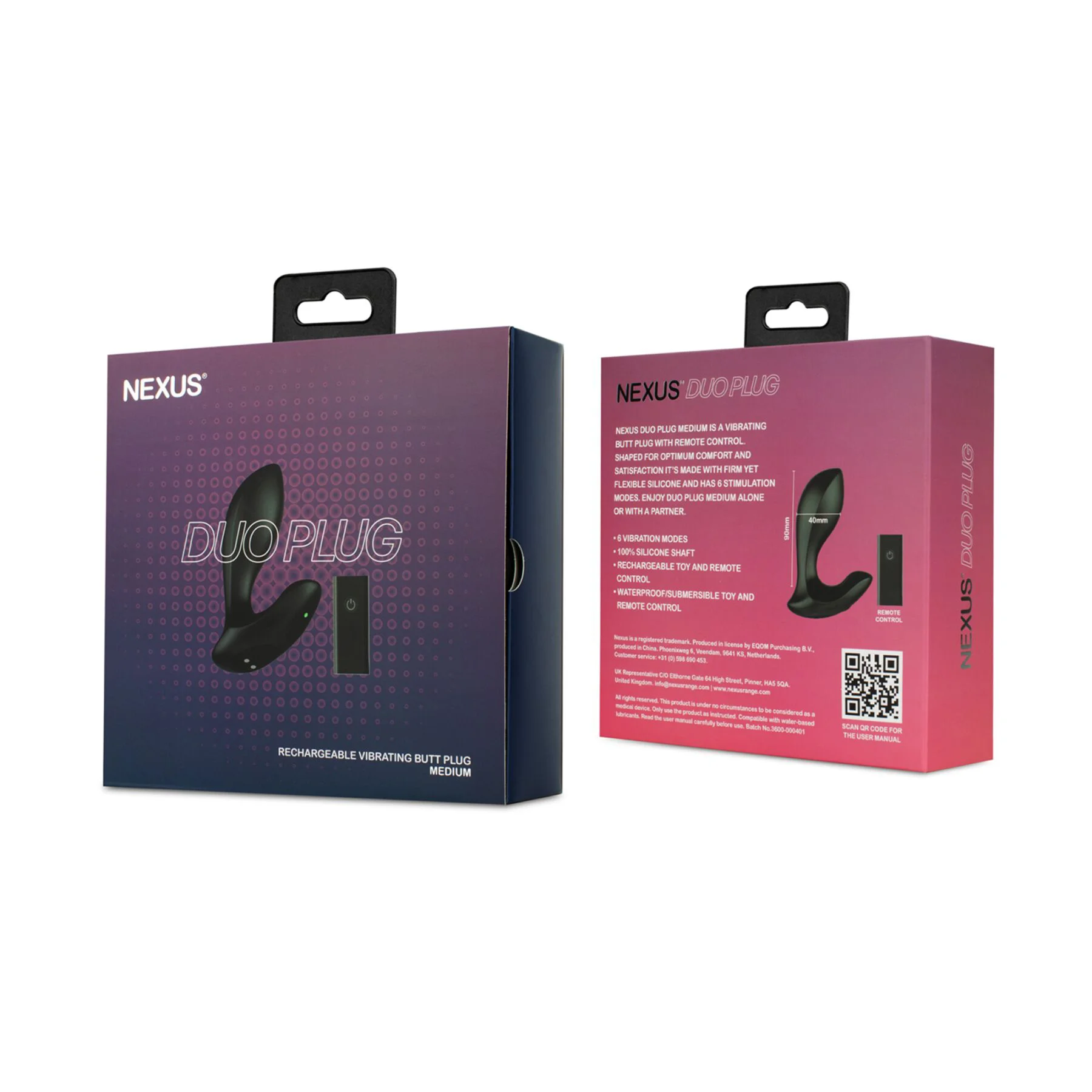 Анальна вібропробка Nexus DUO Plug Medium з пультом ДК