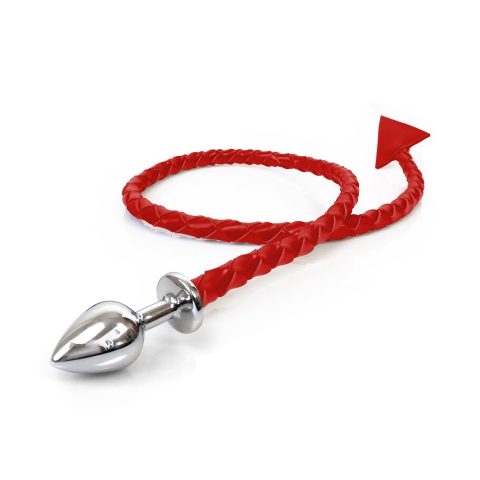 Металева анальна пробка L з диявольським хвостом Art of Sex - Succubus