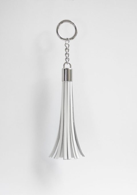 Брелок Флогер Білий з Натуральної Шкіри для Стилю та Індивідуальності