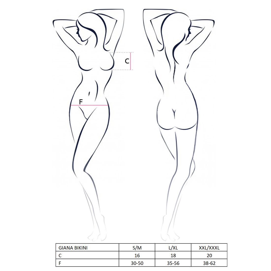 Комплект білизни Passion GIANA BIKINI L/XL, white, напівпрозорі ліф і трусики з бантиками - Зображення 4