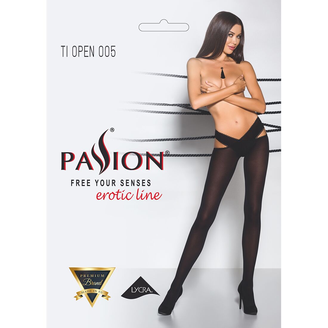 Еротичні колготки Passion TIOPEN 005, nero, 60 den, з поясом