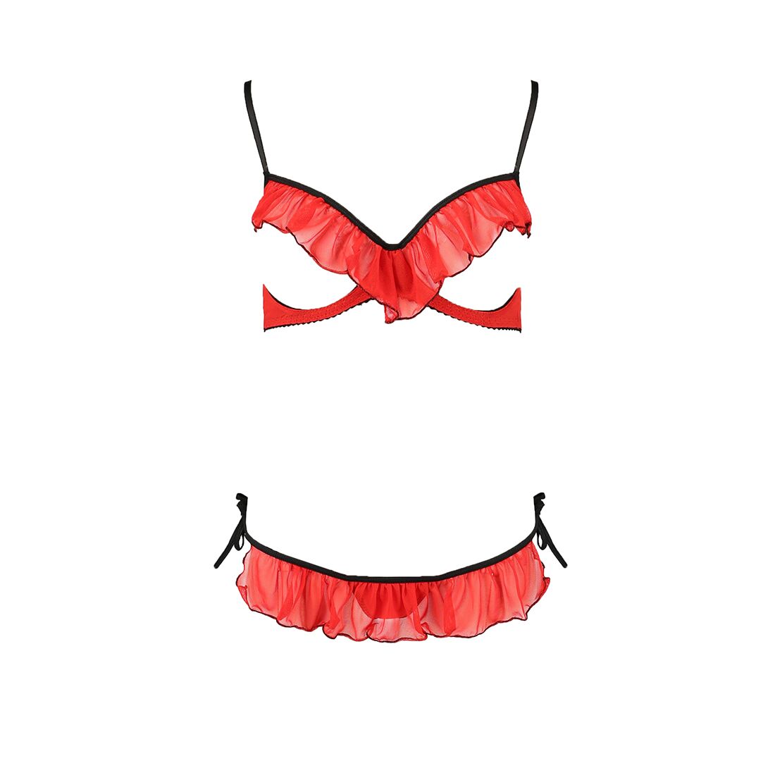 Комплект білизни Passion CHERRY SET OpenBra XXL/XXXL red