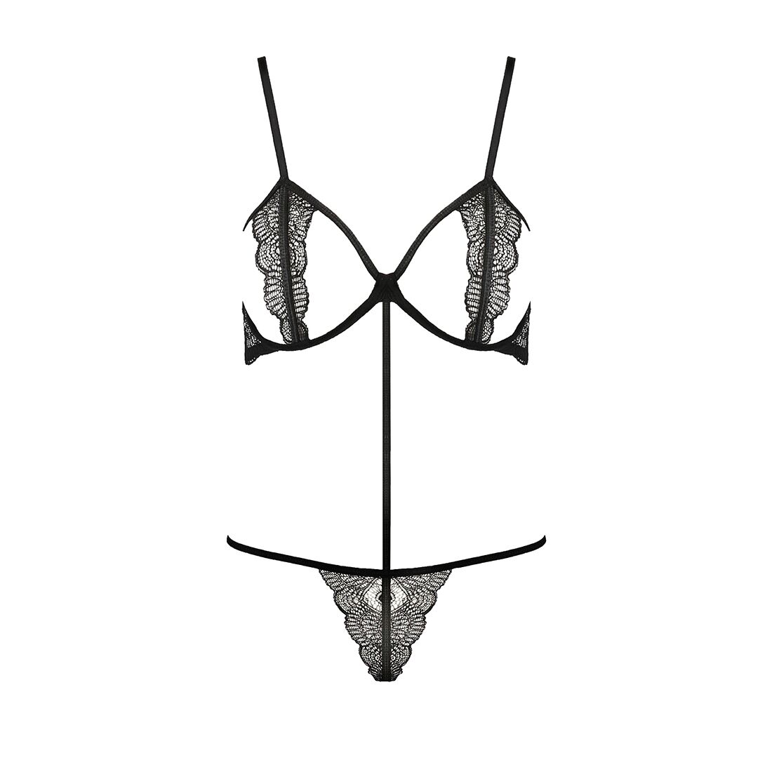 Комплект білизни Passion Exclusive QUENTRIS BIKINI S/M, чорний