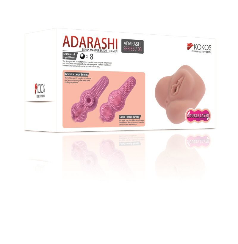 Інтимний аксесуар Kokos Adarashi -3 Double Layer, двошаровий