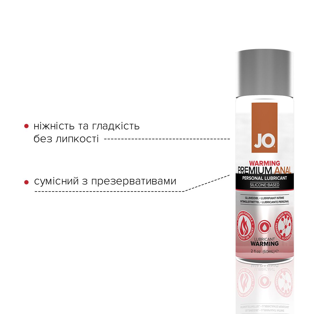 Силіконовий лубрикант JO ANAL PREMIUM WARMING 60 мл - Зображення 4