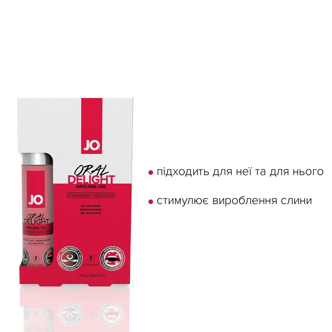Гель для оральних пестощів JO Oral Delight — Полуничний смак, 30 мл - Зображення 4