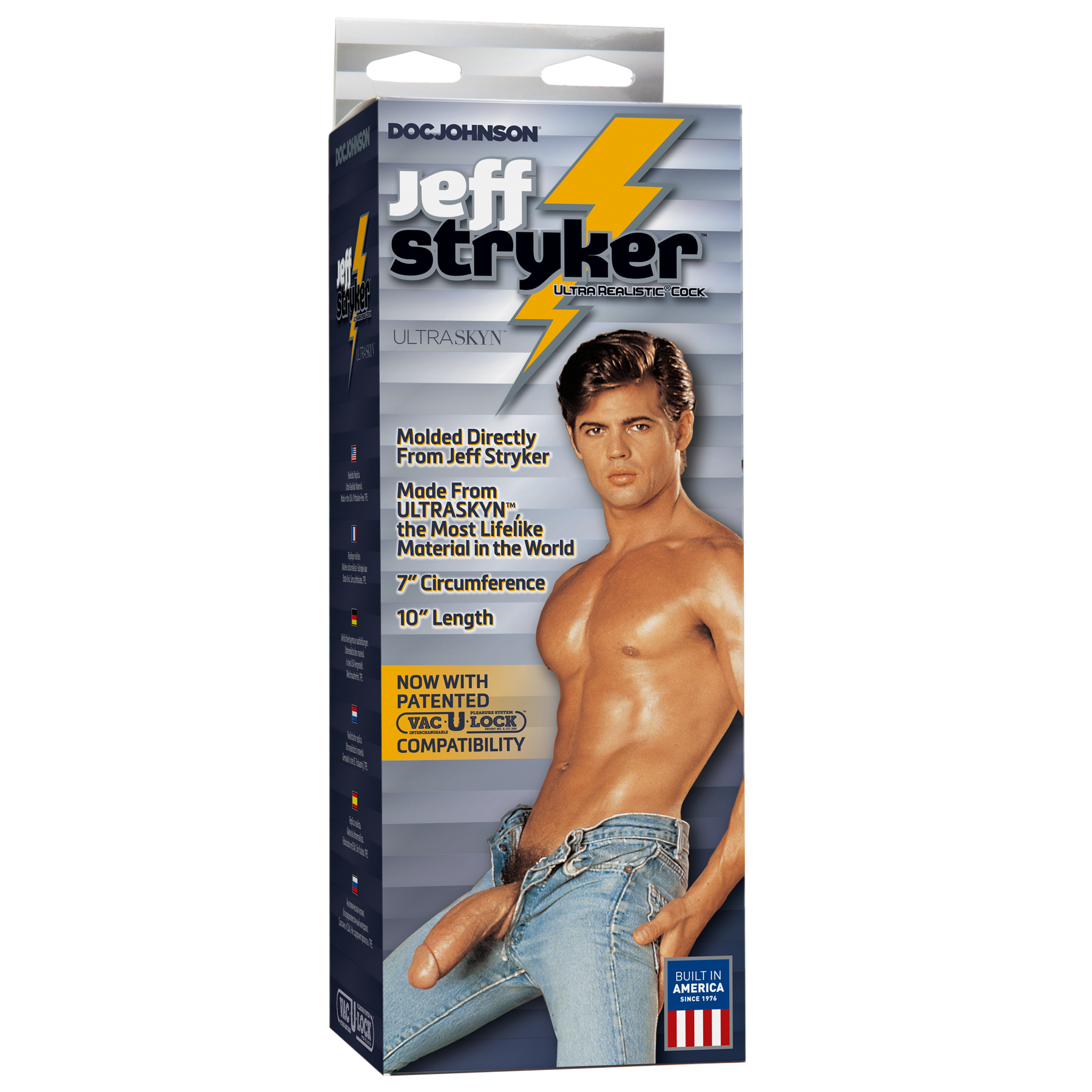Фалоімітатор Doc Johnson Jeff Stryker White - ULTRASKYN, 5.4 см, Vac-U-Lock - Зображення 2
