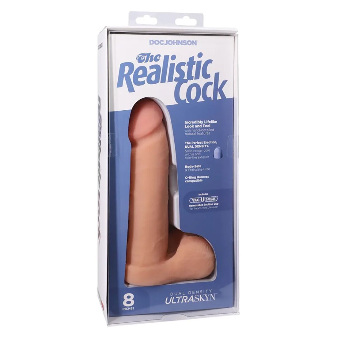 Фалоімітатор Doc Johnson The Realistic Cock 8 inch ULTRASKYN - Зображення 3