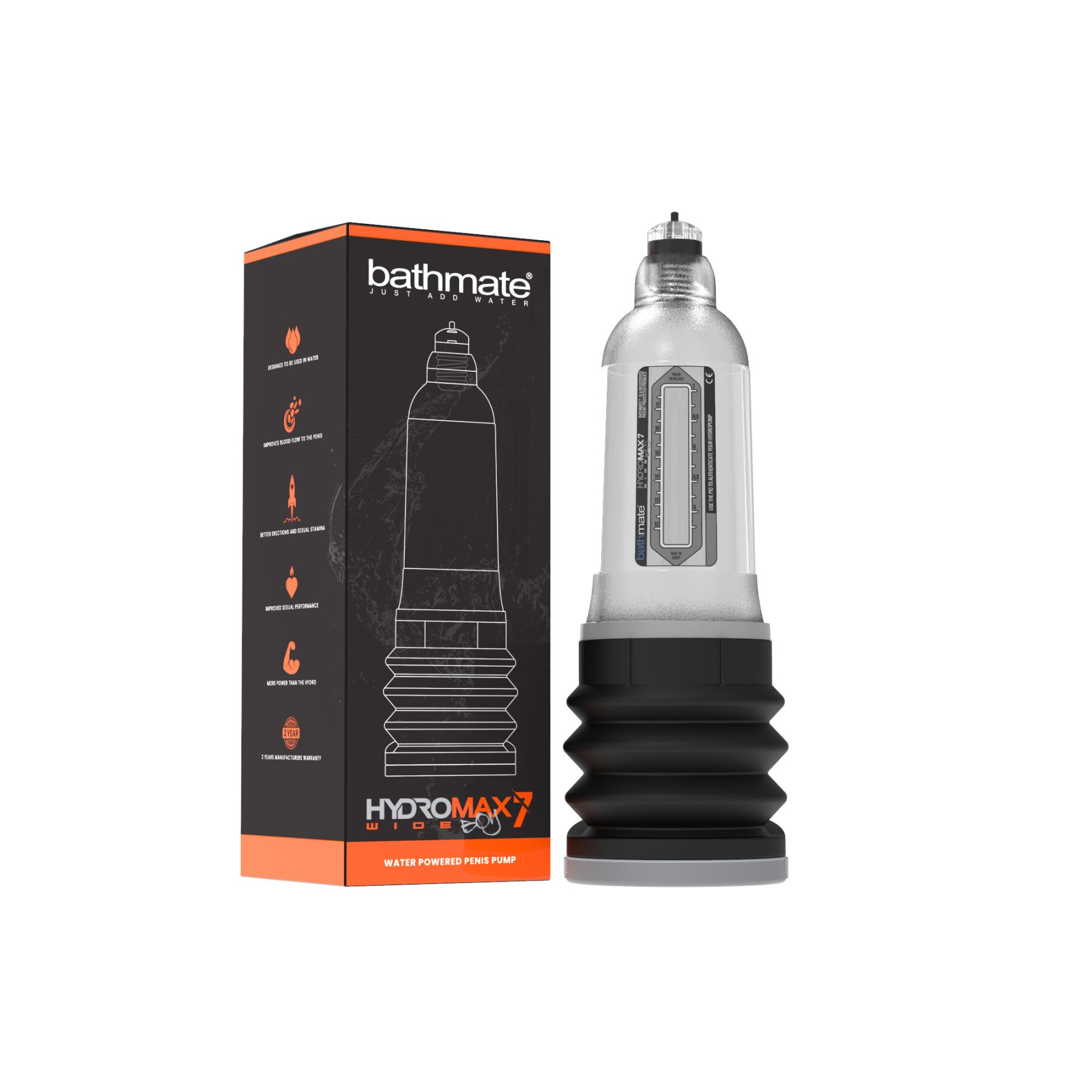 Гідропомпа Bathmate Hydromax 7 WideBoy Clear для комфорту та зволоження