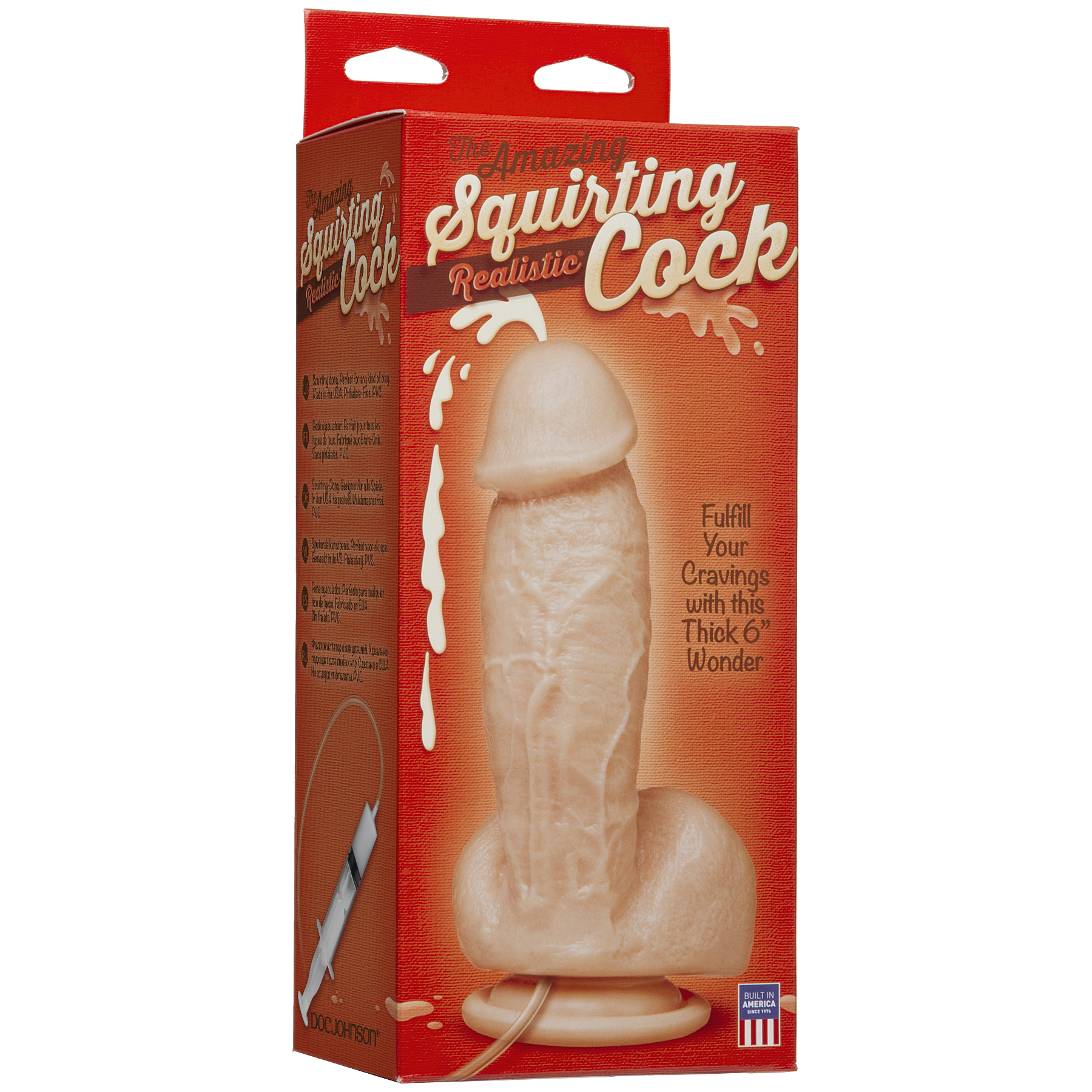 Фалоімітатор Doc Johnson The Amazing Squirting, ПВХ, 5,1 см - Зображення 3