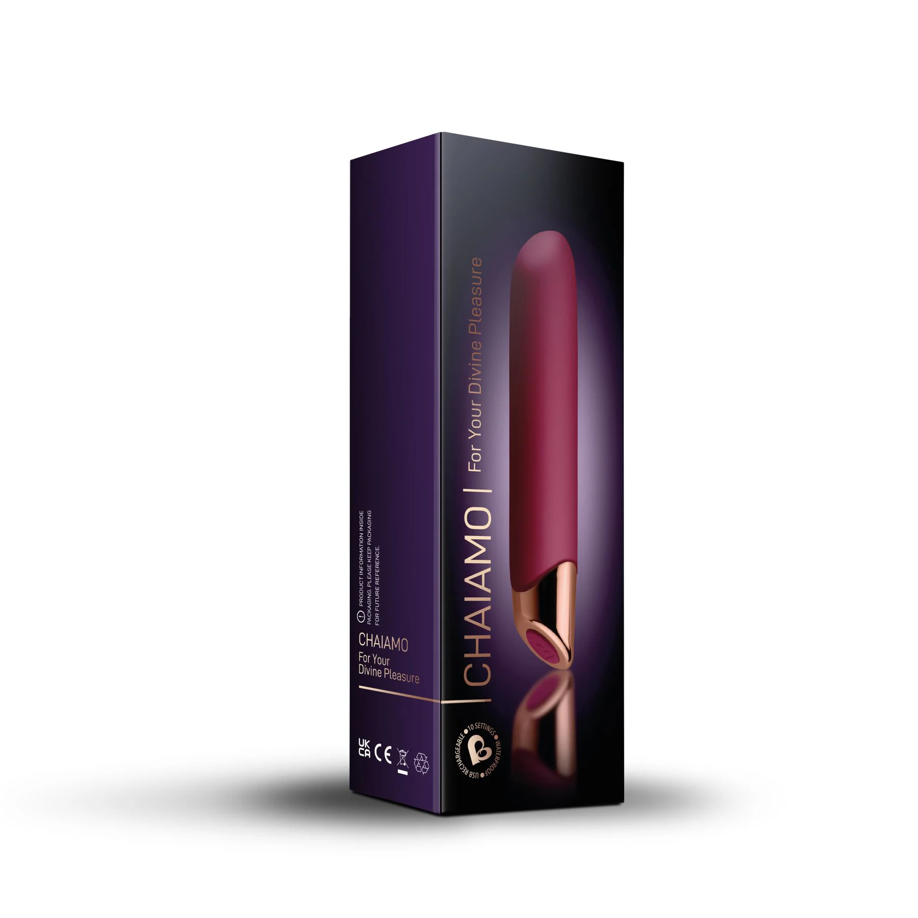 Rocks Off Chaiamo Burgundy Вібратор: Soft-Touch, Водостійкий