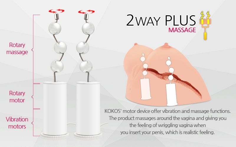 Мастурбатор Kokos Juilana Breast 2WayPlus з масажем і вібрацією