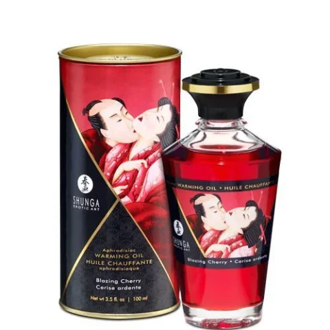 Розігрівальна олія Shunga Warming Oil – Blazing Cherry