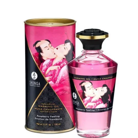Розігрівальна олія Shunga Aphrodisiac Warming Oil – Raspberry Feeling
